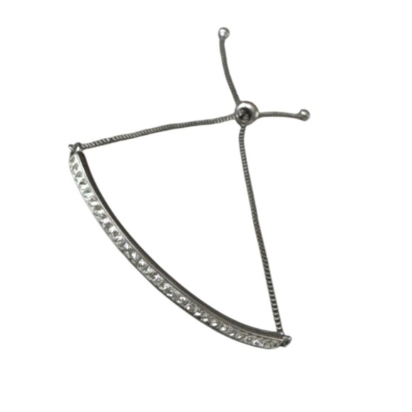 SWAROVSKI CRYSTAL BAR RHODIUM PLATED BRACELET - Picture 2 of 6